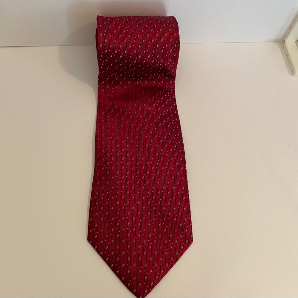 Perry Ellis‎ Portfolio Tie Red 100% Silk